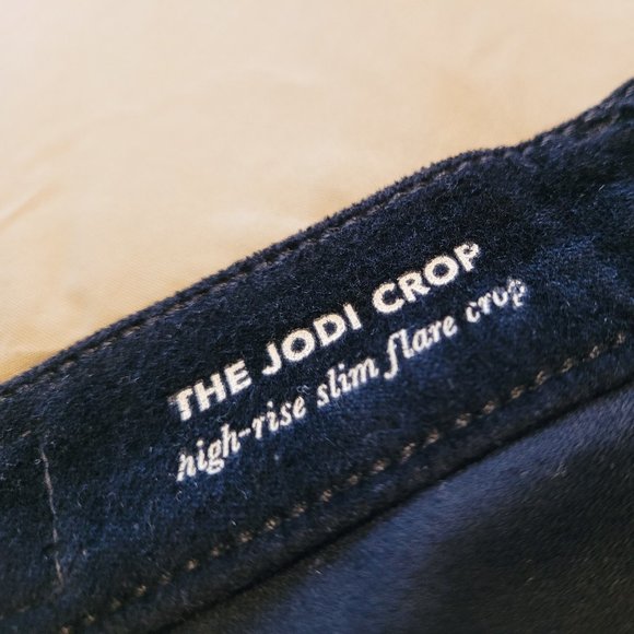 AG Jeans THE JODI HIGH-RISE SLIM FLARE CROP IN SUPER BLACK - Picture 7 of 16